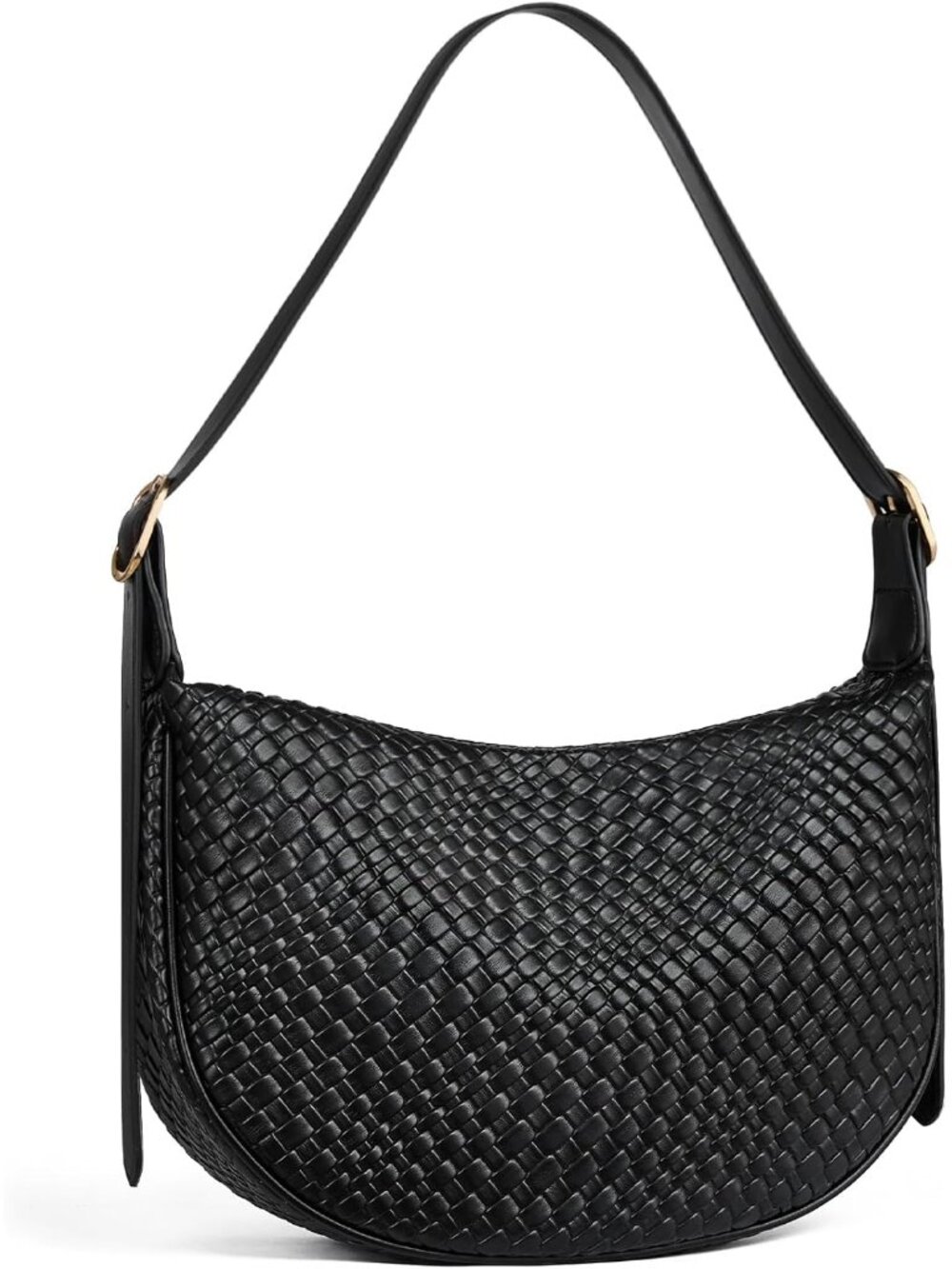 Purses for Women Crescent Crossbody Bag Vegan Leather Shoulder Hobo Handbag Adju